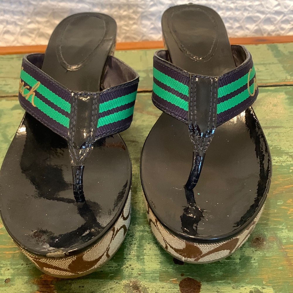 Coach wedge sandals